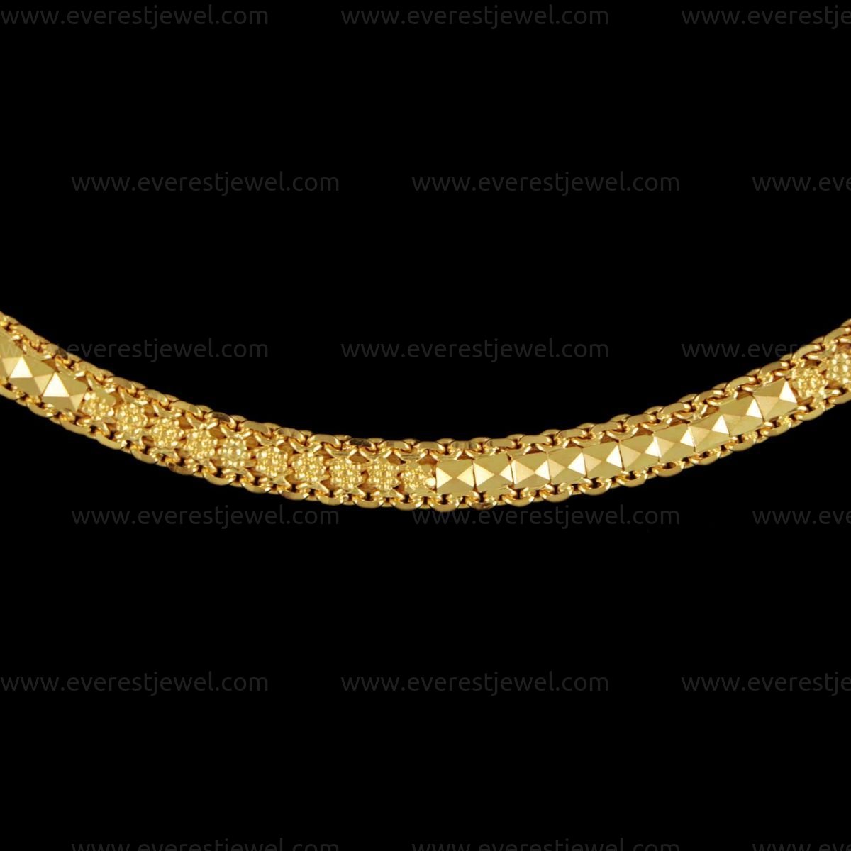 22 KT GOLD CASTING MUGAPPU CHAIN