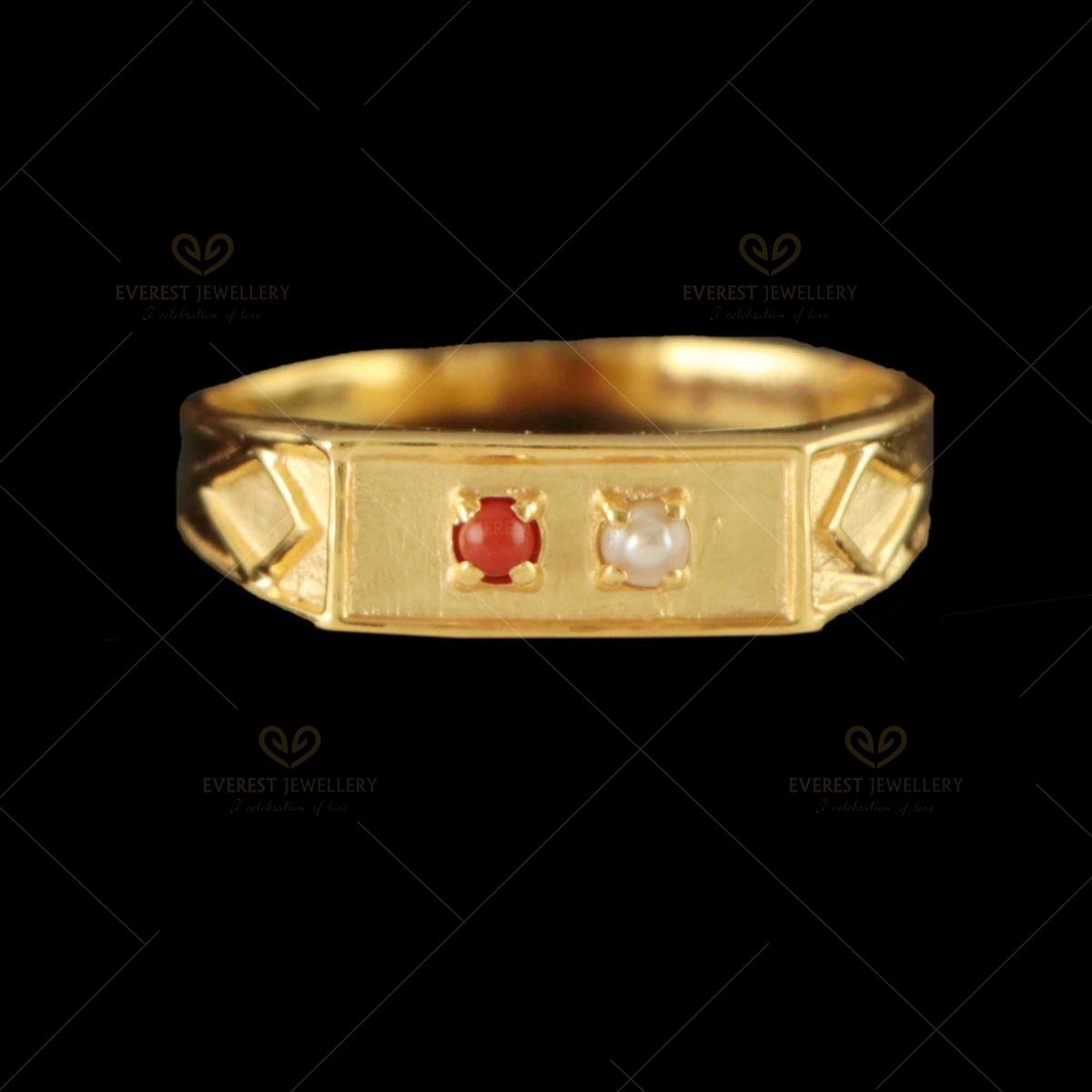 22 kt gold gents pavalam ring