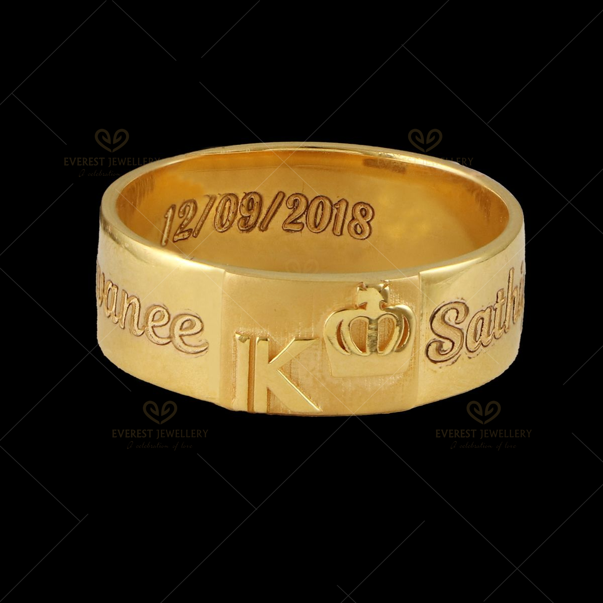 Buy 14k Solid Gold Name Ring With Natural Diamond, Personalized Name  Jewelry Gifts for Mom Daughter Grandmother, Holiday Stocking Stuffers  Online in India - Etsy