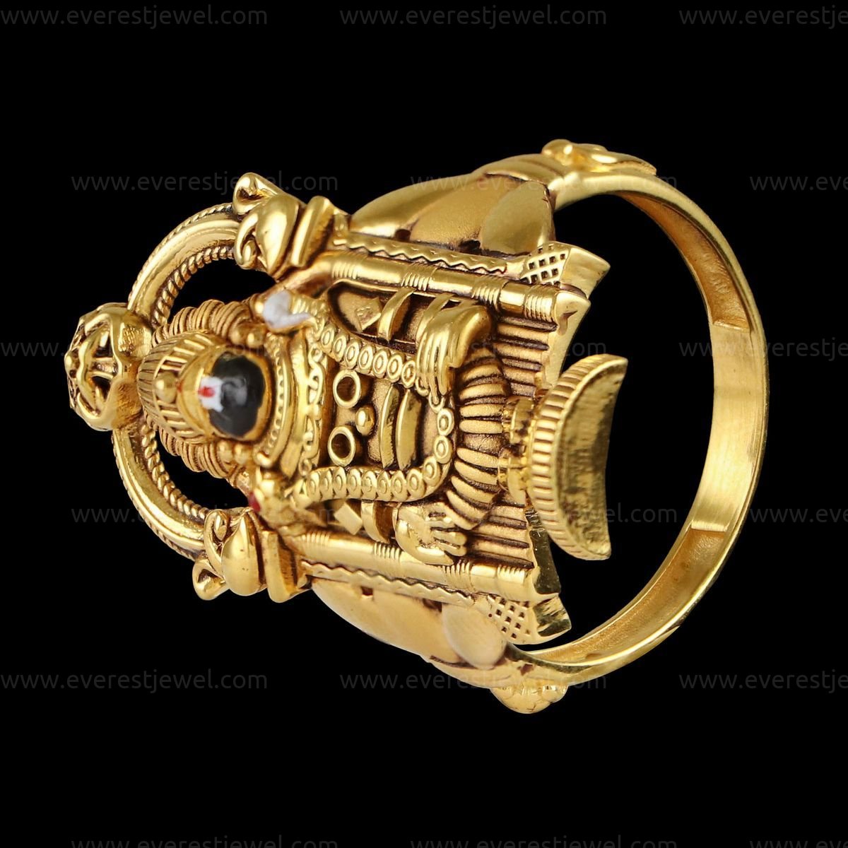 22 KT GOLD GENTS GODDESS BALAJI RING