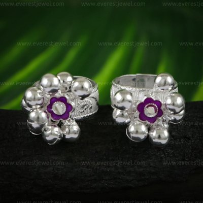 SILVER DESIGN TOE RING (METTI)